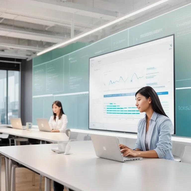 Students learning IT safety skills